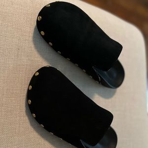 J crew black shoe slipper mule size 6